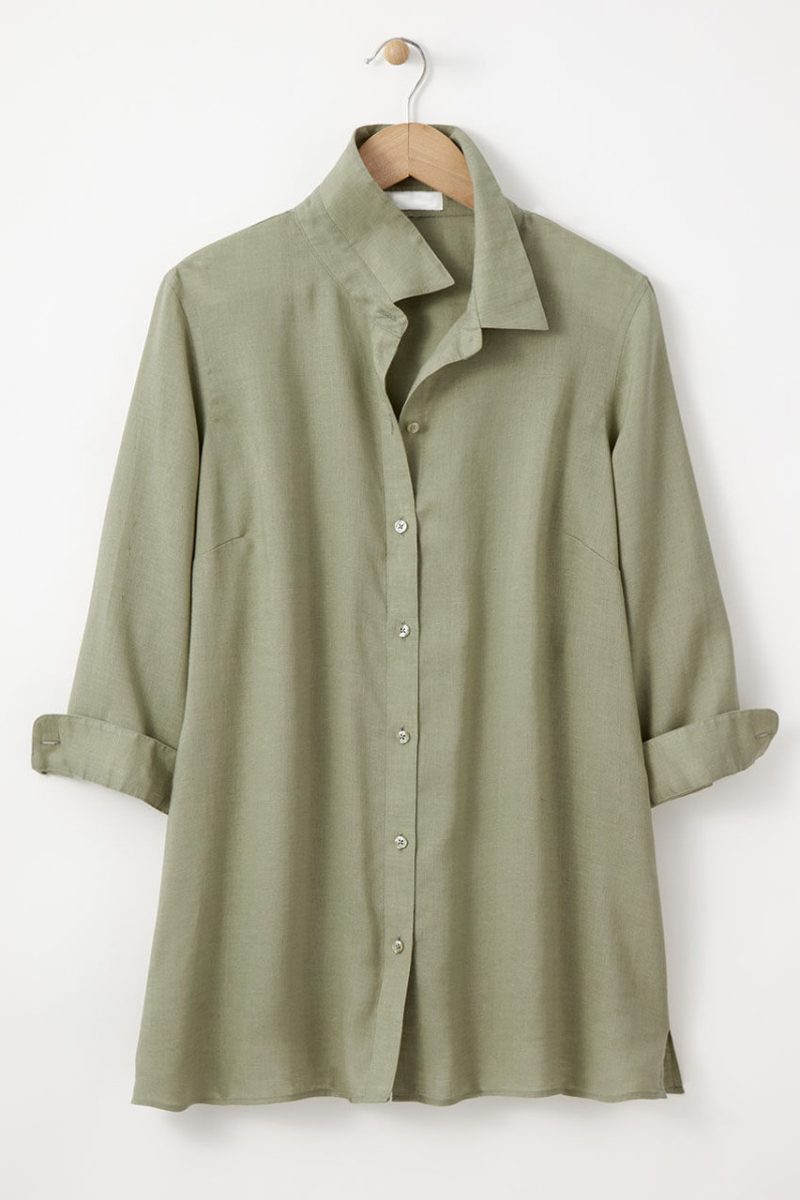 easy care linen big shirt soft sage 13 62856