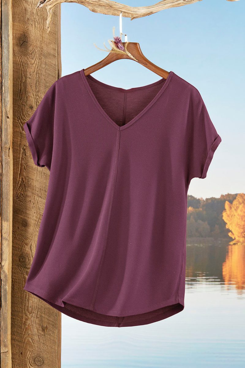 easy waffle tee black raspberry 4 95472