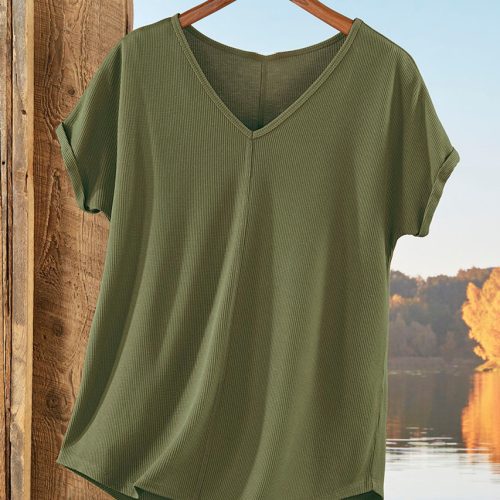 easy waffle tee dark olive 2 58316