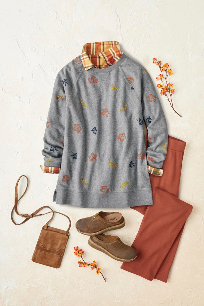 falling foliage sweatshirt mid heather grey 2 24516