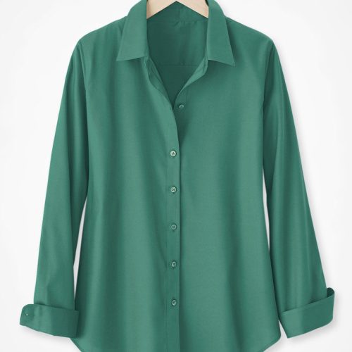 long sleeve no iron shirt emerald 6 42996