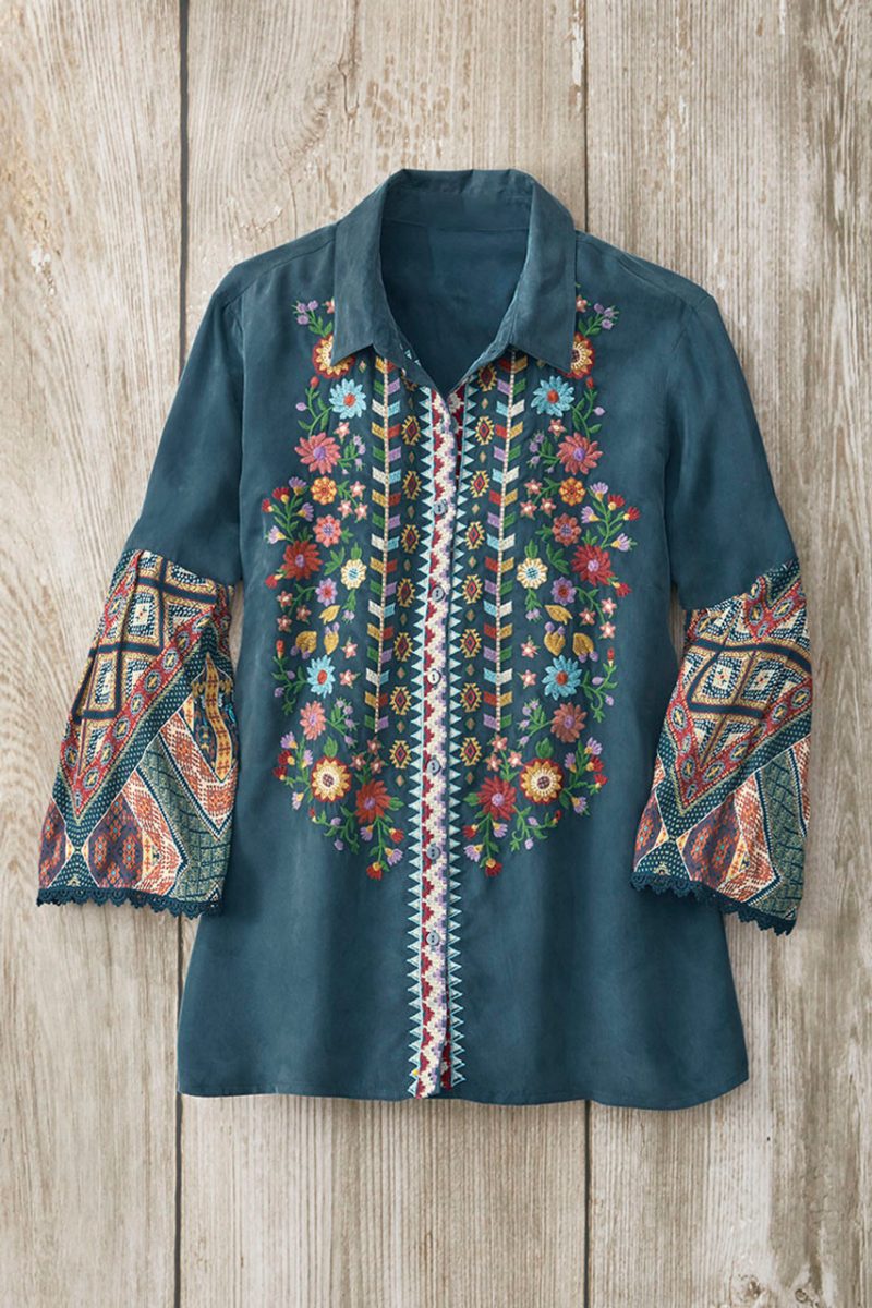 sedillo spirit blouse tucson teal multi 0 63466 32597