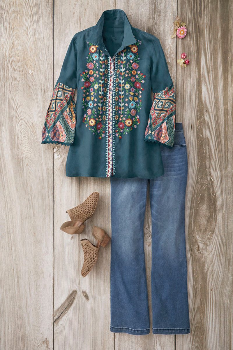 sedillo spirit blouse tucson teal multi 3 78326 97428