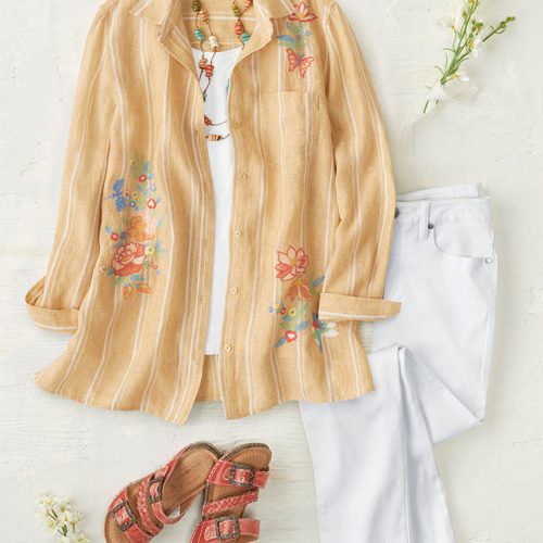 spring meadow linen big shirt dandelion multi 3 27936 10482