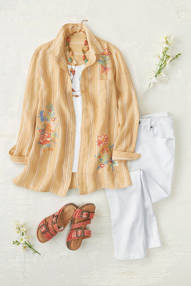 spring meadow linen big shirt dandelion multi 3 27936 10482