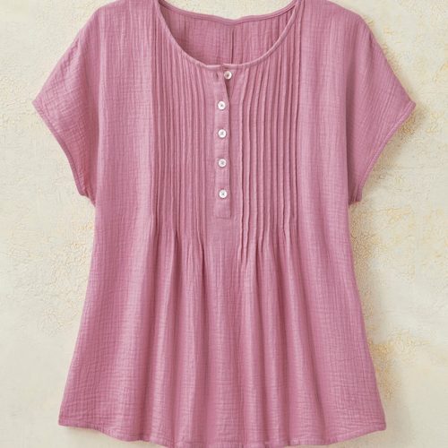 summer breeze gauze pintuck top prairie rose 4 46230