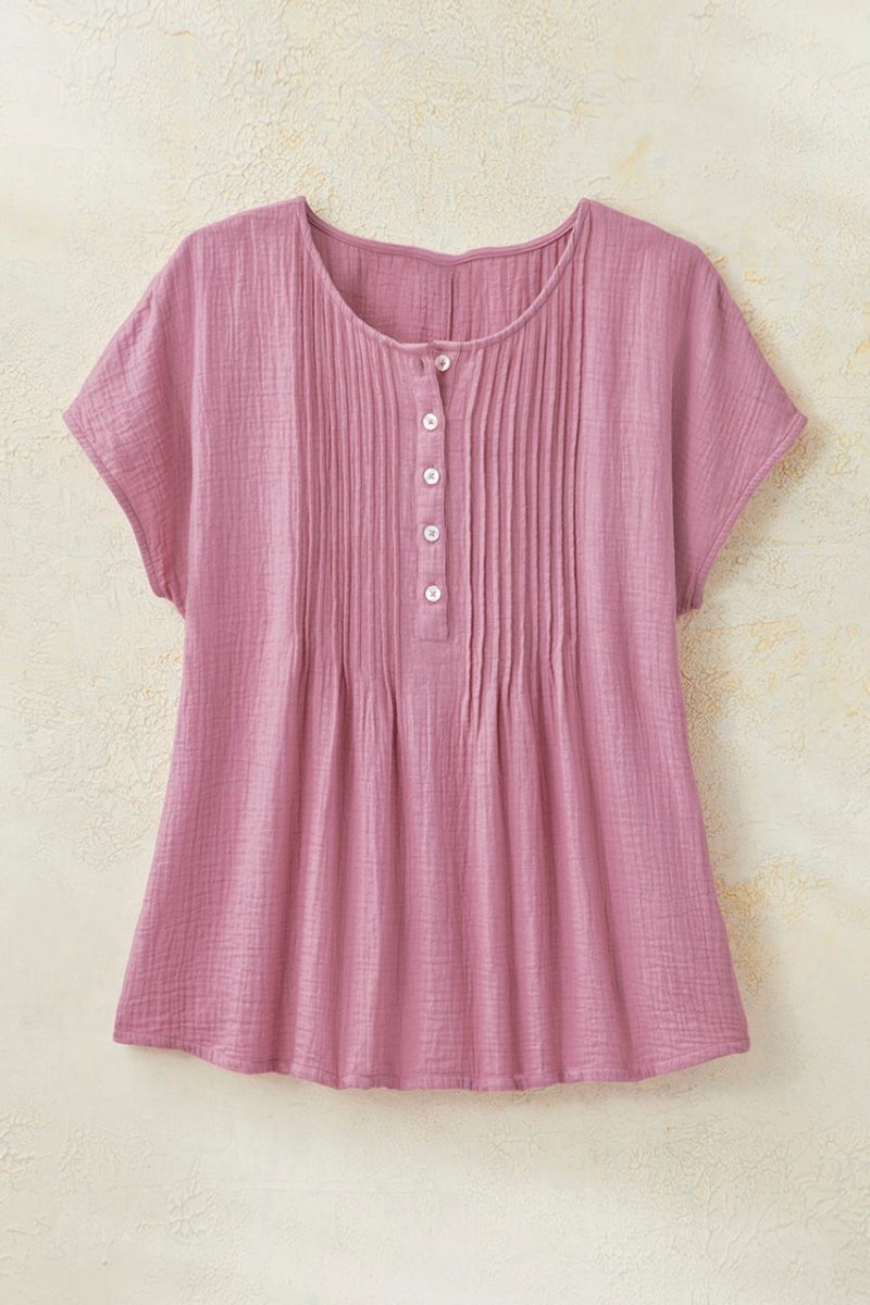 summer breeze gauze pintuck top prairie rose 4 46230