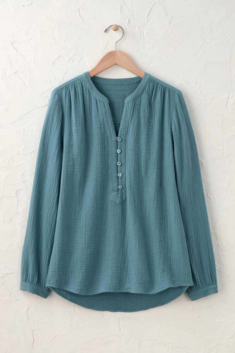 summer breeze gauze pullover lagoon 5 20403