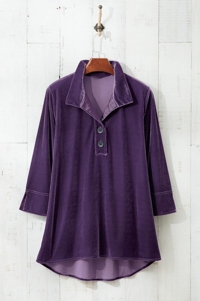 velvet popover tunic deep violet 3 64889 69078