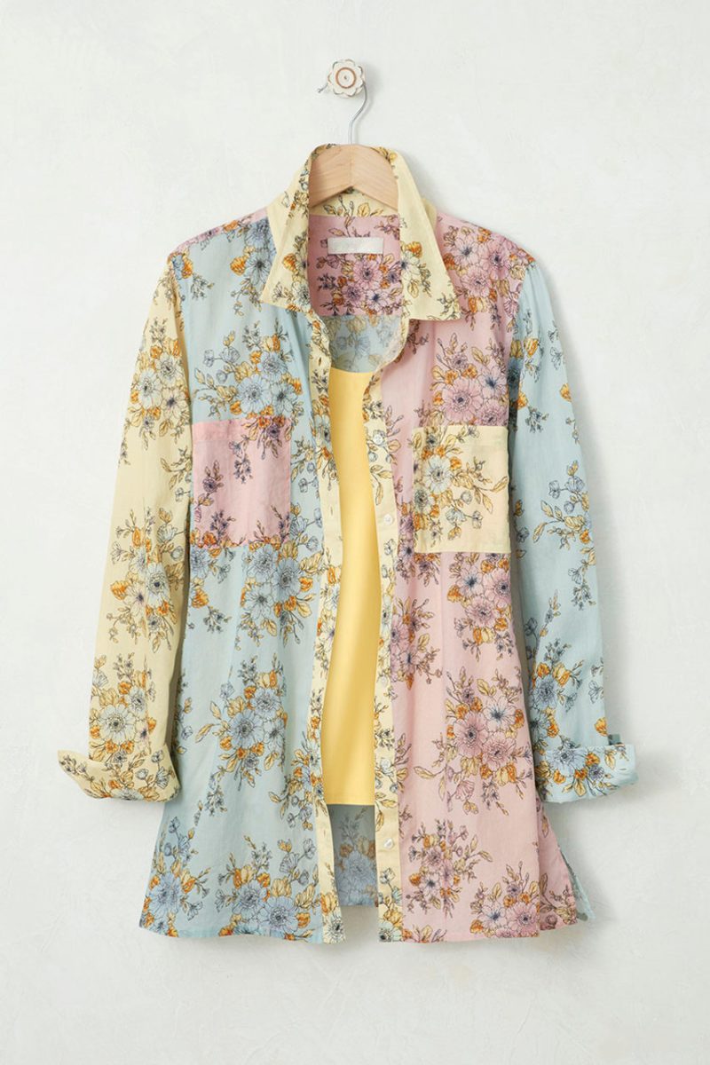 wonder of spring big shirt blue pink multi 0 32611 26999